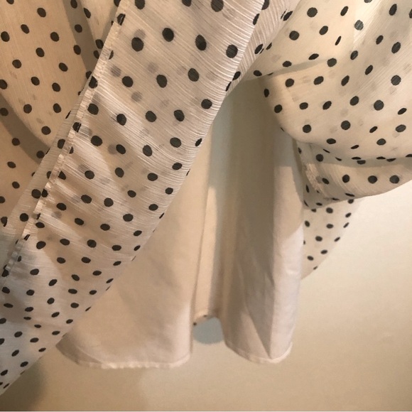 Madewell Sheer MIDI Dress with Polka Dots and Ruffles, size XXS. - Picture 8 of 12